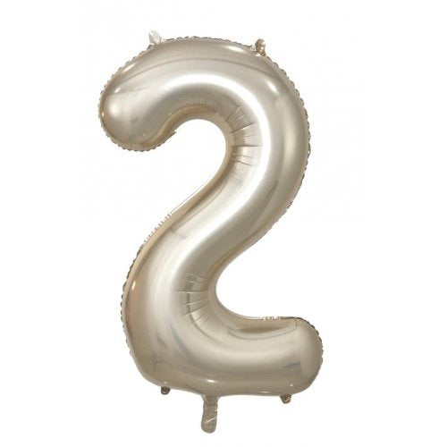 Champagne 86 cm Number 2 Supershape Foil Balloon