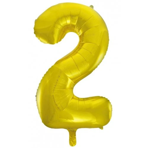 Gold 86 cm Number 2 Supershape Foil Balloon