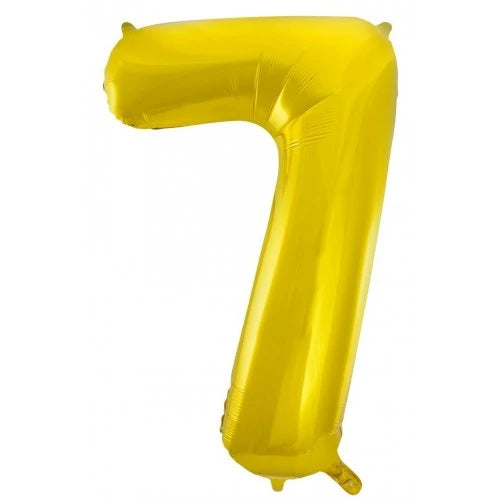 Gold 86 cm Number 7 Supershape Foil Balloon