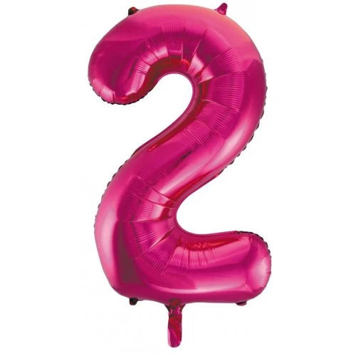 Magenta Number 2 Supershape Foil Balloon