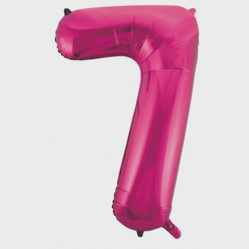 Magenta Number 7 Supershape Foil Balloon