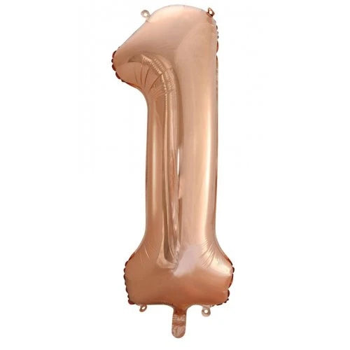 Rose Gold Number 1 Supershape Foil Balloon