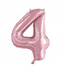 Pastel Pink Number 4 Supershape Foil Balloon