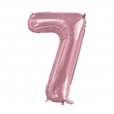 Pastel Pink Number 7 Supershape Foil Balloon