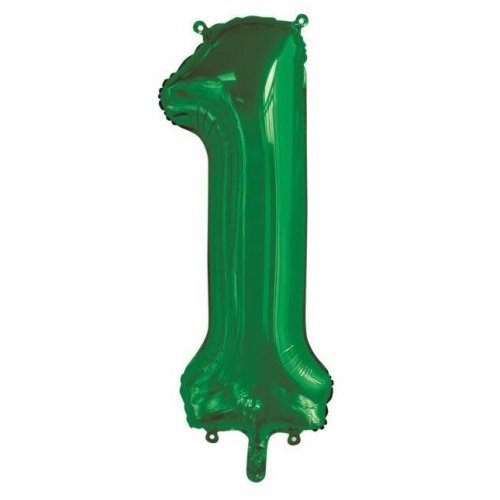 Green Number 1 Supershape Foil Balloon