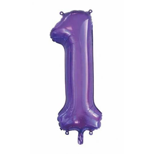 Purple Number 1 Supershape Foil Balloon