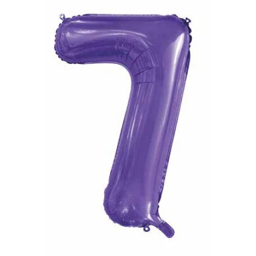 Purple Number 7 Supershape Foil Balloon