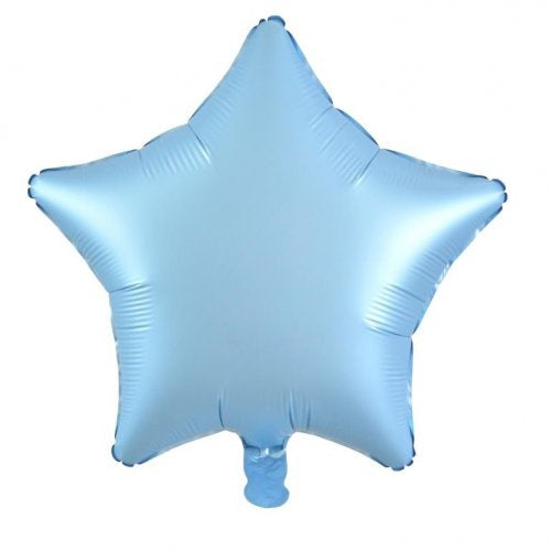 Matt Pastel Blue Star 19" Foil Balloon
