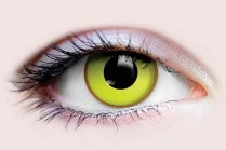 Primal Nightcrawler Neon- Yellow with Orange Rim Coloured Contact Lenses