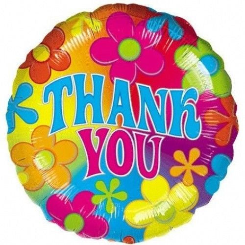 Thank You Retro Flowers Balloon