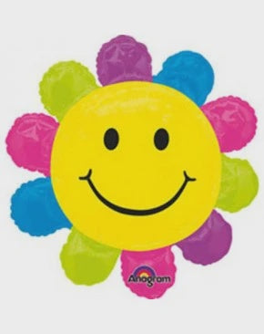 Happy Face Daisy Supershape Balloon