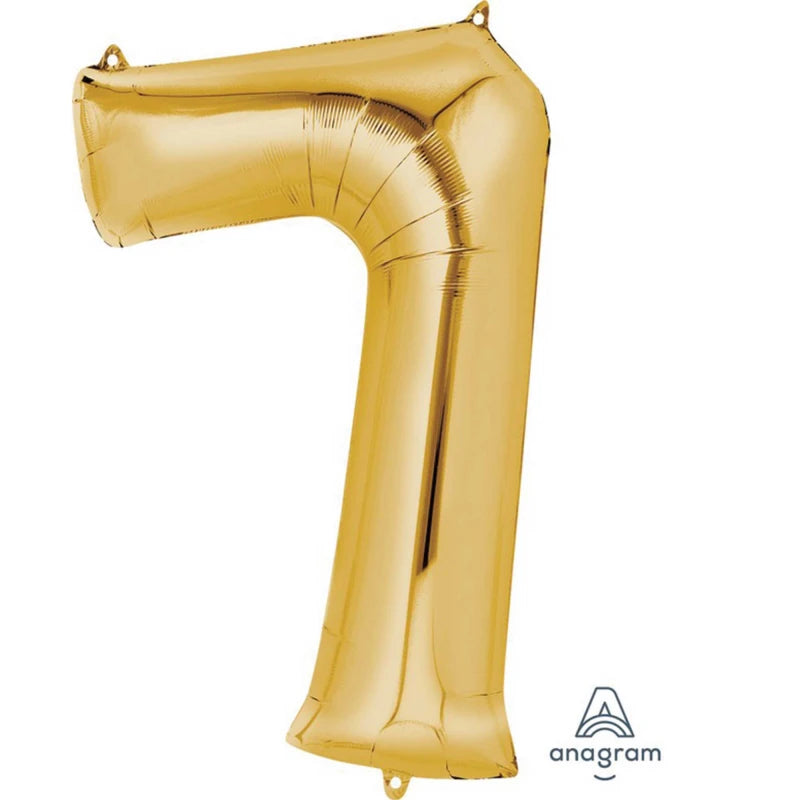 Gold Number 7 Foil Balloon