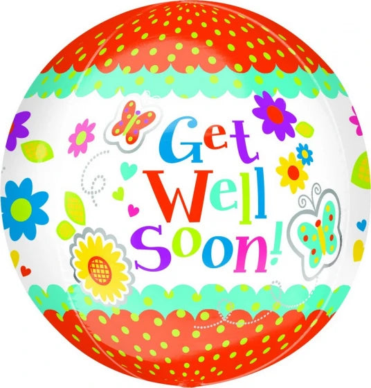 Get Well Soon Floral Butterfly Orbz