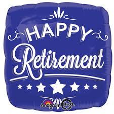 Happy Retirement Purple Foil Balloon