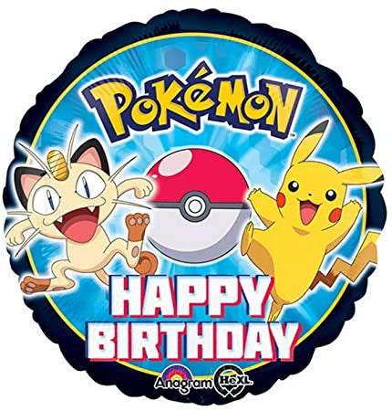 Happy Birthday Pokemon 18 inch Foil Balloon