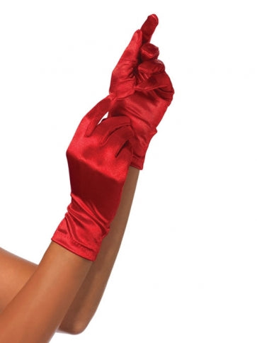 Red Satin Gloves