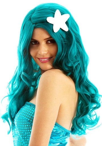 Deluxe Mermaid Turquoise Wig