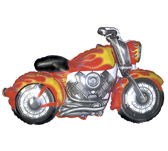 Flames Motorcycle Supershape Balloon