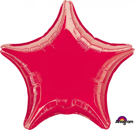 Metallic Red Star 19 Inch Foil Balloon