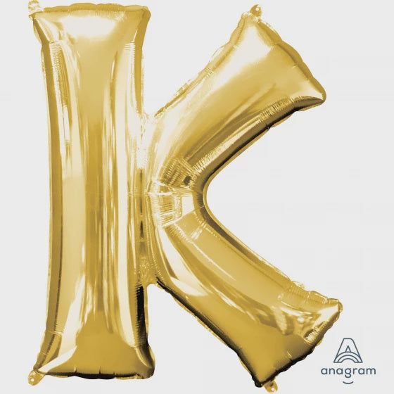 Gold Letter K Supershape Foil Balloon