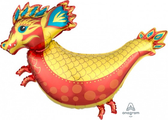 Fiery Dragon Supershape Foil Balloon