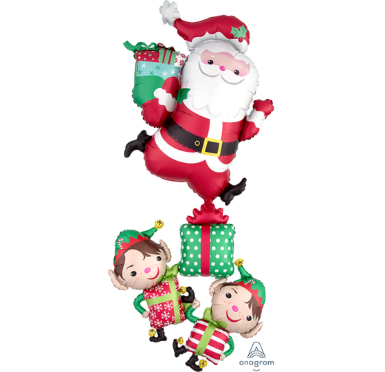 Santa & Elves Multi Balloon Foil