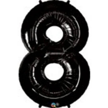 Number 8 Black Megaloon Foil Balloon