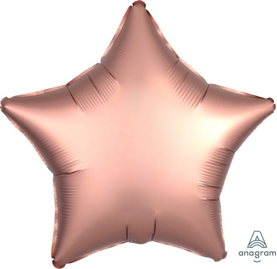 Satin Luxe Rose Copper 19" Star Foil Balloon