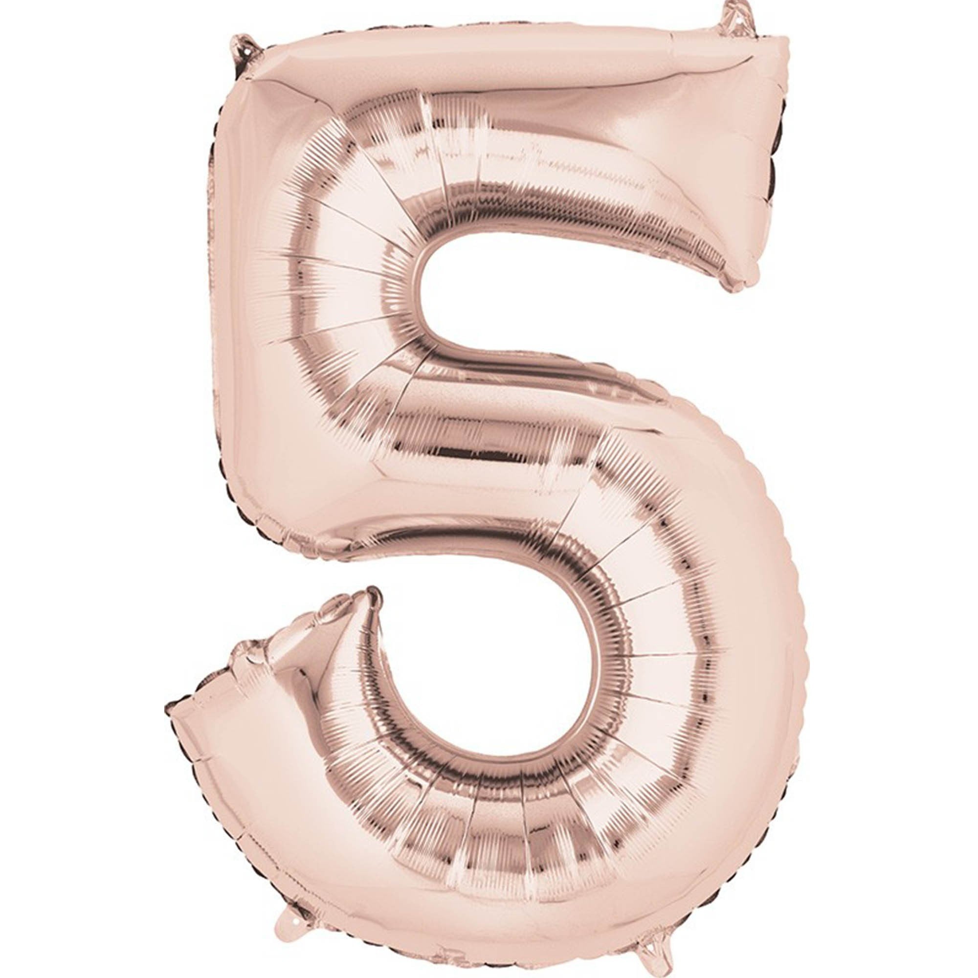 Number 5 Rose Gold Foil Balloon