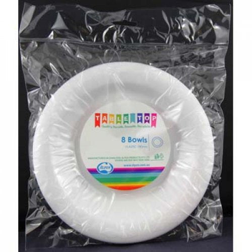 White Plastic Bowls 20pk