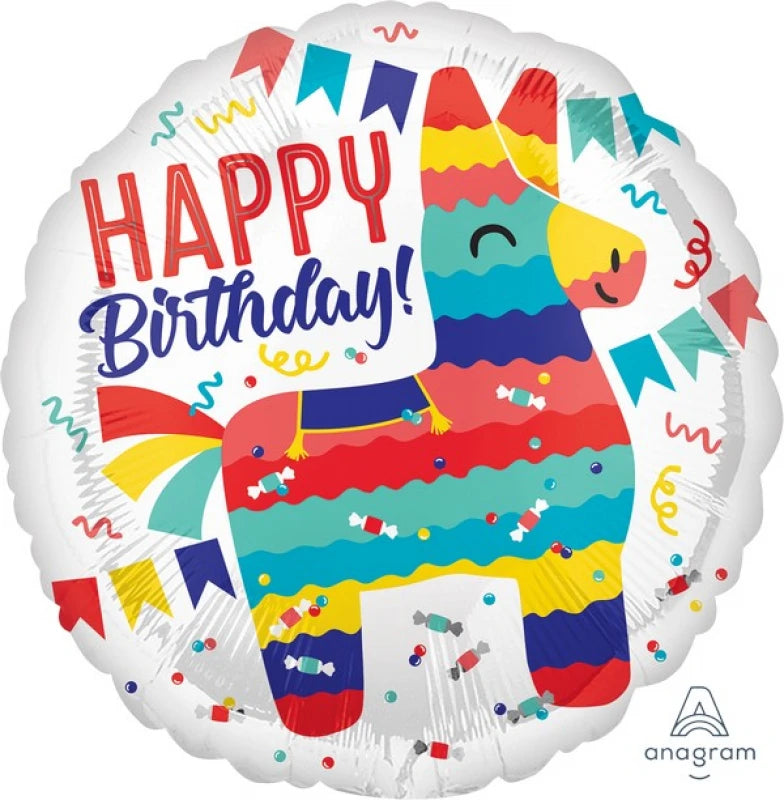 Happy Birthday Pinata Donkey Foil Balloon