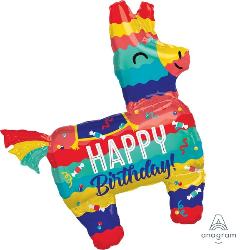 Happy Birthday Pinata Donkey Supershape Balloon