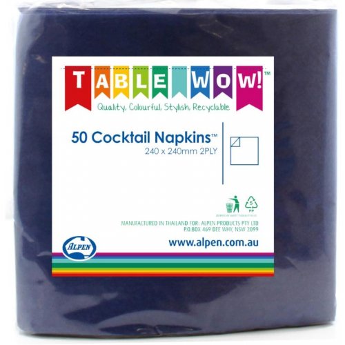 Navy Blue Cocktail Napkins