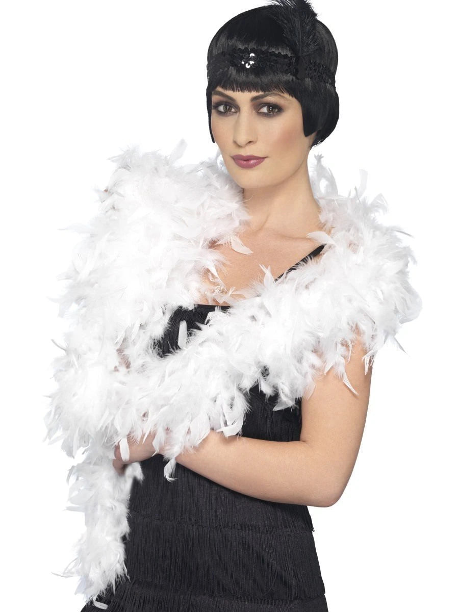 White Deluxe Feather Boa