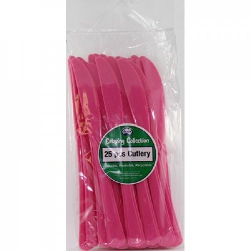 Magenta Plastic Knives Pack of 20