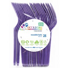 Purple Plastic Forks Pack of 20