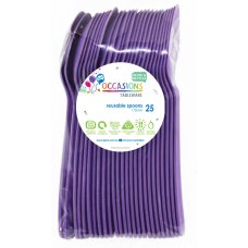 Purple Plastic Spoon Pack of 20