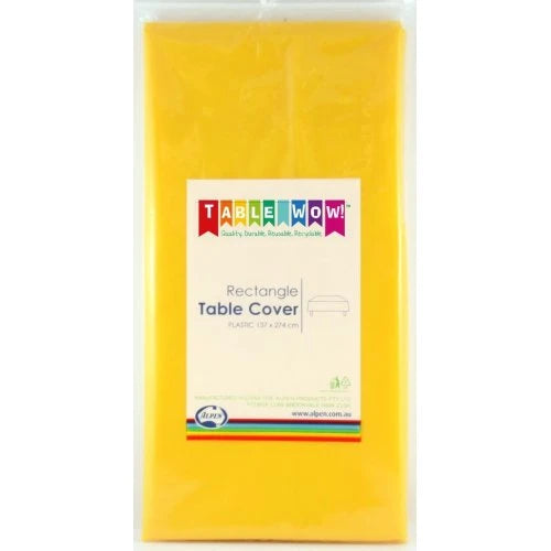 Yellow Plastic Rectangle Table Cover