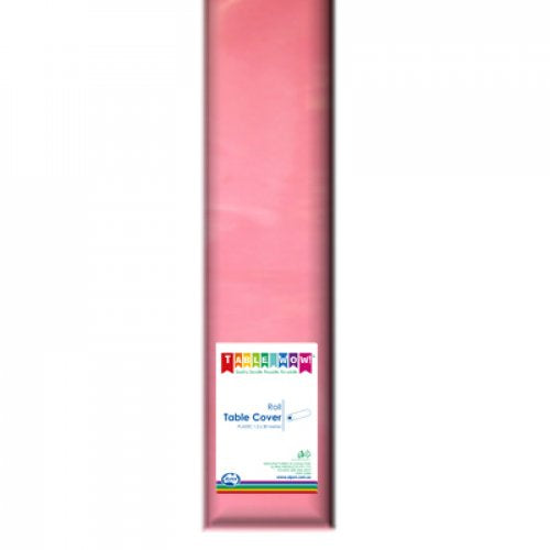 Table Cover Roll Plastic - Light Pink