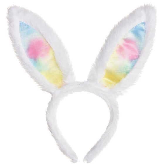 Easter Bunny Ears with Rainbow Inner