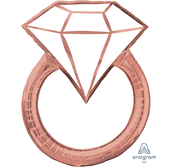 Rose Gold & White Blush Wedding Ring