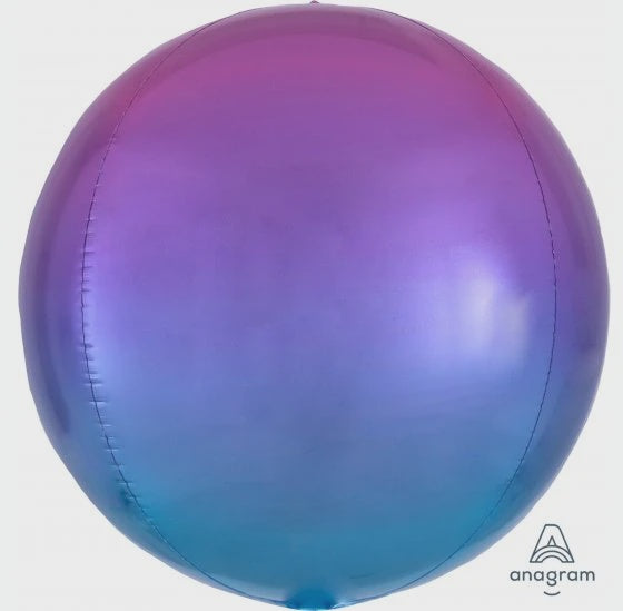 Ombre Pink Purple & Blue Orbz Balloon