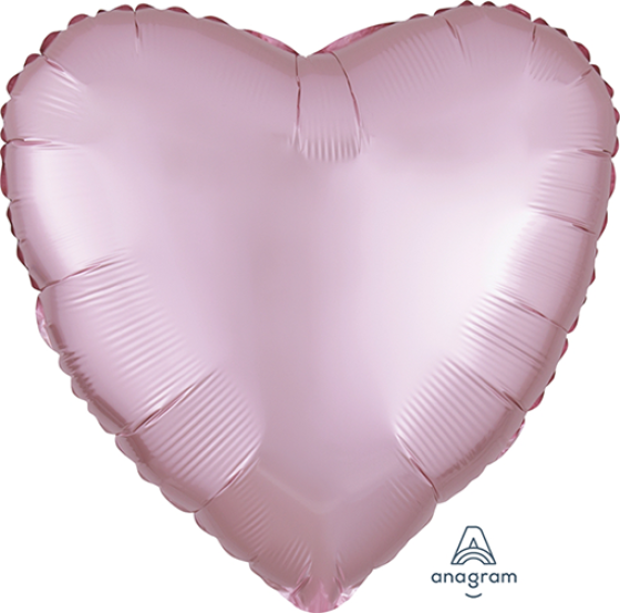 Pastel Pink Satin Luxe Heart Foil Balloon