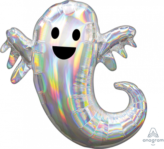 Iridescent Holographic Ghost Supershape Foil Balloon