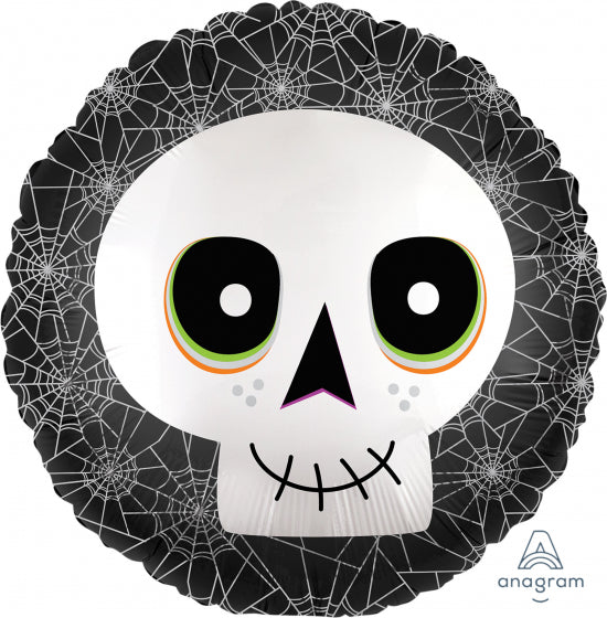 Happy Halloween Skull 18 Inch Foil Balloon