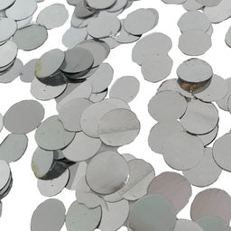 Round Mini Foil Confetti Silver