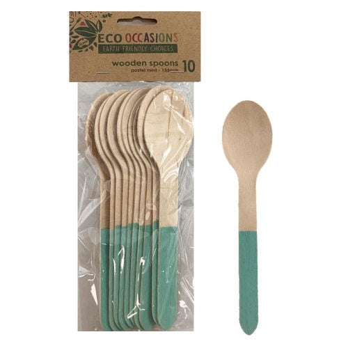 Wooden Spoon-Mint, 10 Pack