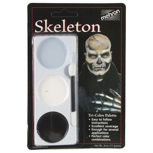 Mehron Tri-Colour Make-up Palette - Skeleton