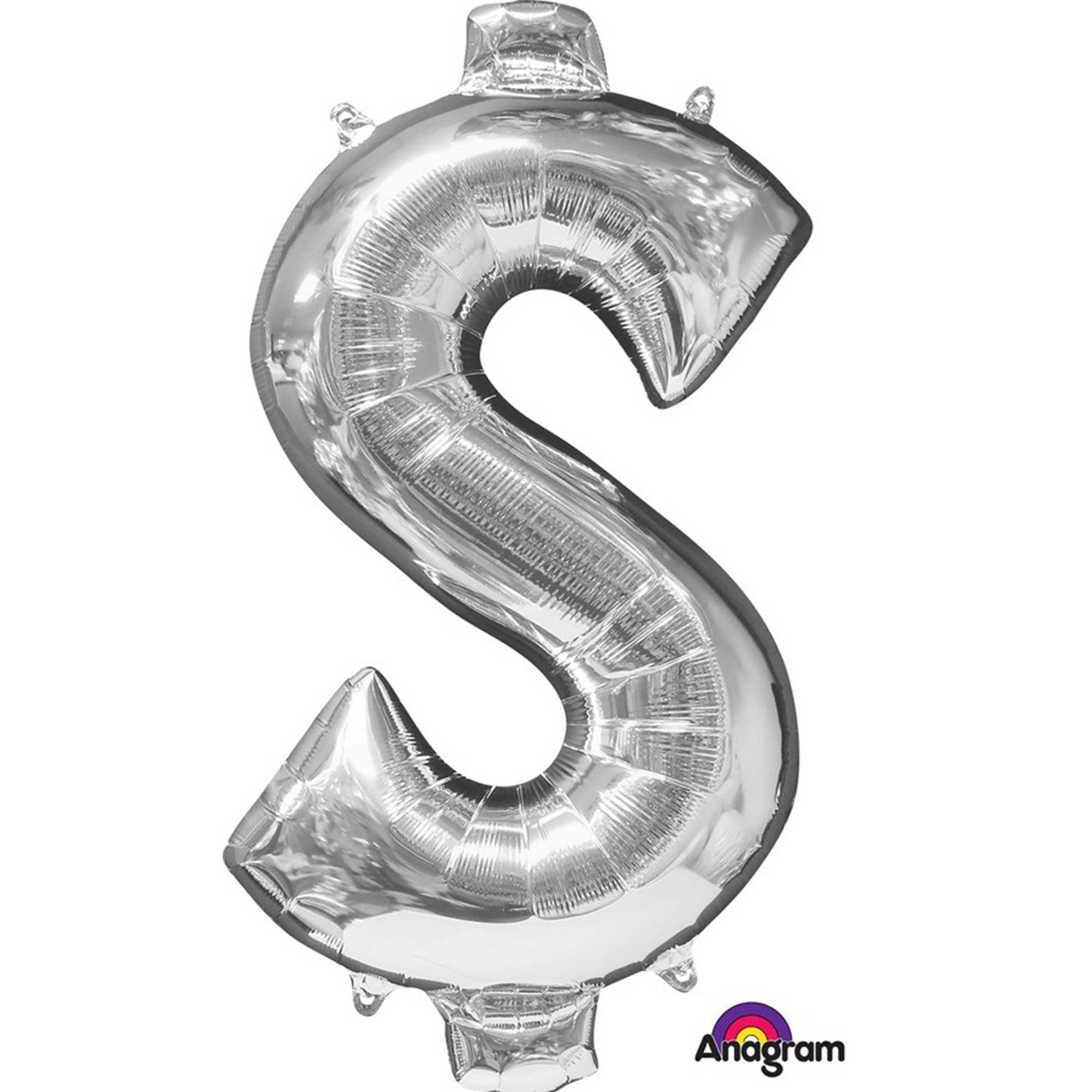 Silver Symbol $ Supershape Foil Balloon