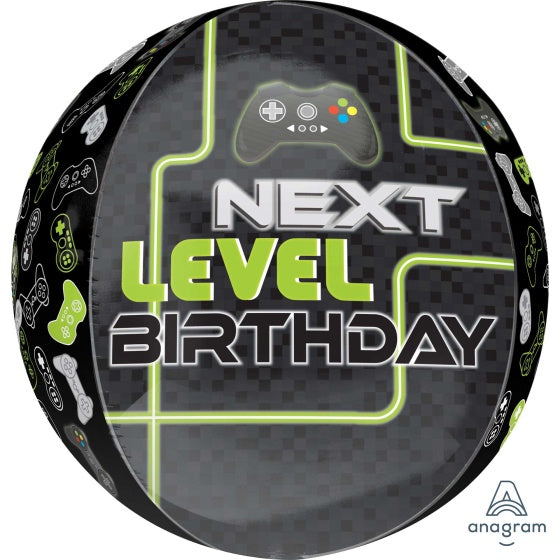 Level Up Next Level Birthday Orbz Foil Balloon